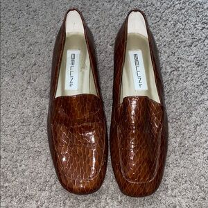 Bellini Textured Brown Slip-On Loafers